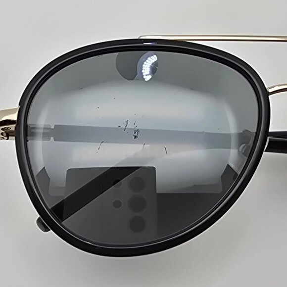 Tory Burch TY6089 33056V Black Frame Silver Mirror Grey Lens Aviator Sunglasses main image 11